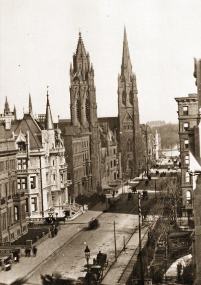 Mansions and Churches on 5th Avenue, below Central Park, New York City, c.1884 by American Photographer